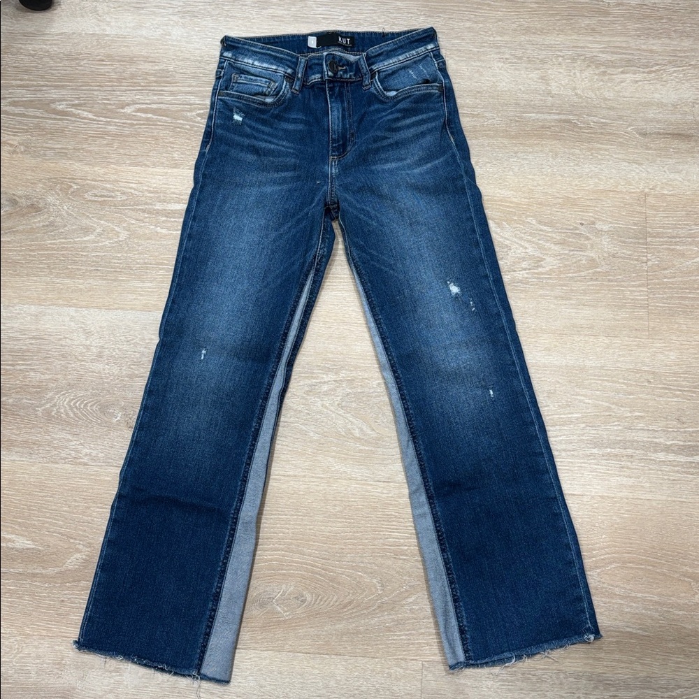 KUT Kelsey High Rise Ankle Flare Jeans